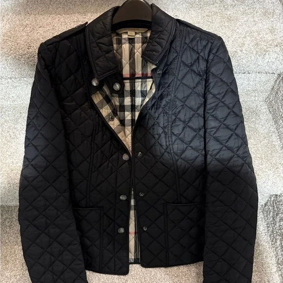 Burberry Jackets Coats Burberry Kencott Quilted Black Jacket